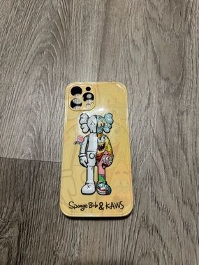 KAWS x SpongeBob Yellow Graphic Phone Case